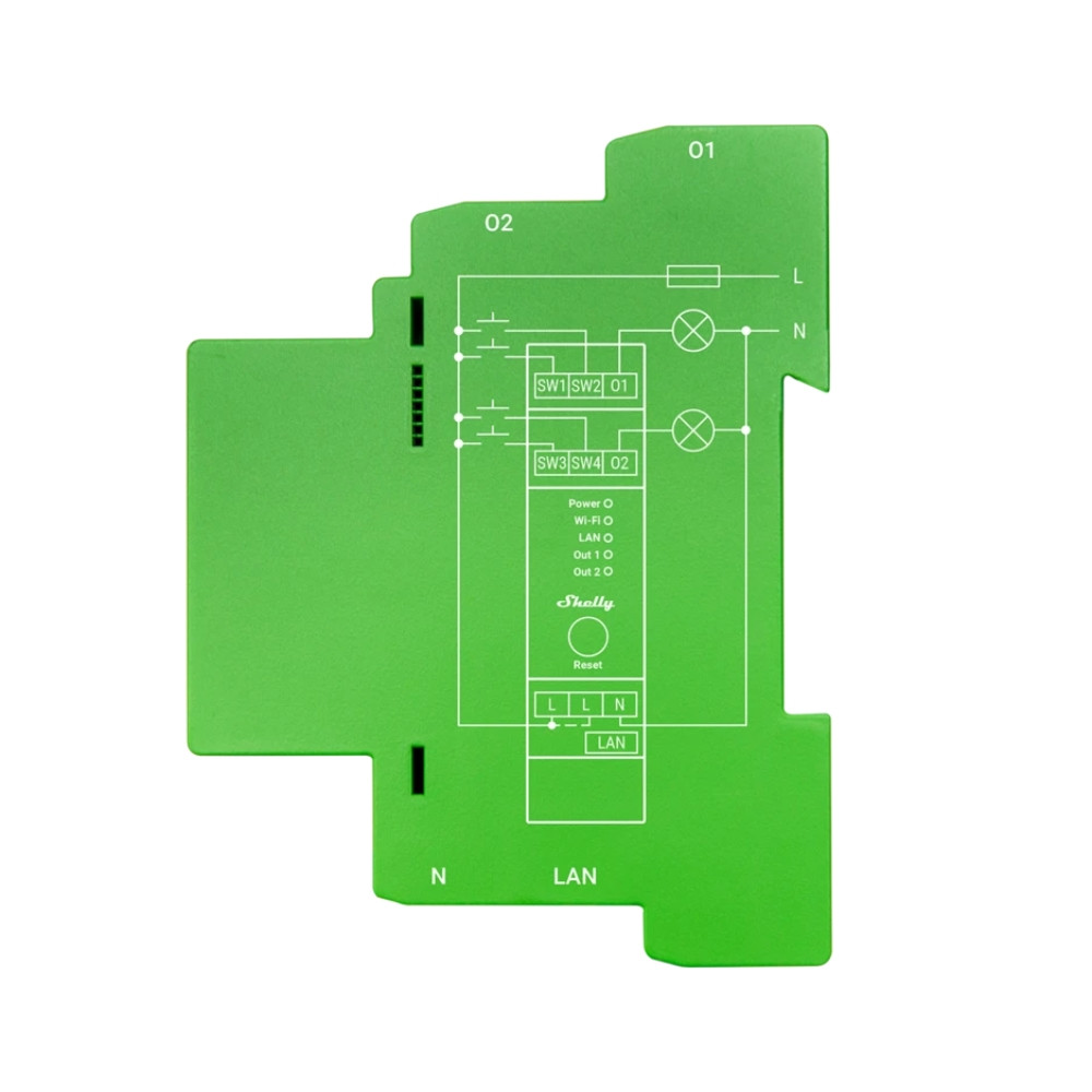 Shelly PRO Dimmer 2PM, DIN-sínes, 2 áramkörös okos Dimmer (WiFi + Ethernet + Bluetooth) fényerőszabályzó|kapcsolórelé|fogyasztásmérő FG3800235268179 Shelly PRO Dimmer 2PM, DIN-sínes, 2 áramkörös okos Dimmer (WiFi + Ethernet + Bluetooth) fényerőszabályzó|kapcsolórelé|fogyasztásmérő FG3800235268179