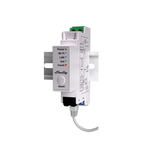 Shelly PRO EM-50A egy fázisú, professzionális Wi-Fi + Ethernet + Bluetooth fogyasztásmérő, 2 x 50A áramváltóval fogyasztásmérő FG3800235268148 Shelly PRO EM-50A egy fázisú, professzionális Wi-Fi + Ethernet + Bluetooth fogyasztásmérő, 2 x 50A áramváltóval fogyasztásmérő FG3800235268148