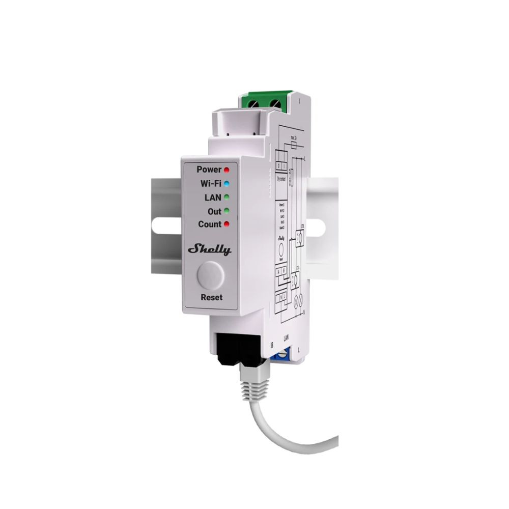 Shelly PRO EM-50A egy fázisú, professzionális Wi-Fi + Ethernet + Bluetooth fogyasztásmérő, 2 x 50A áramváltóval fogyasztásmérő FG3800235268148 Shelly PRO EM-50A egy fázisú, professzionális Wi-Fi + Ethernet + Bluetooth fogyasztásmérő, 2 x 50A áramváltóval fogyasztásmérő FG3800235268148