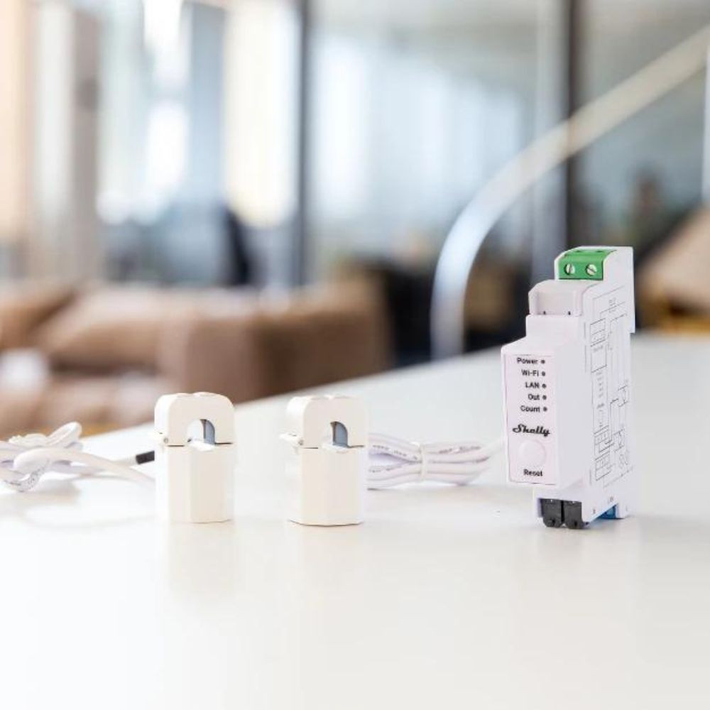 Shelly PRO EM-50A egy fázisú, professzionális Wi-Fi + Ethernet + Bluetooth fogyasztásmérő, 2 x 50A áramváltóval fogyasztásmérő FG3800235268148 Shelly PRO EM-50A egy fázisú, professzionális Wi-Fi + Ethernet + Bluetooth fogyasztásmérő, 2 x 50A áramváltóval fogyasztásmérő FG3800235268148