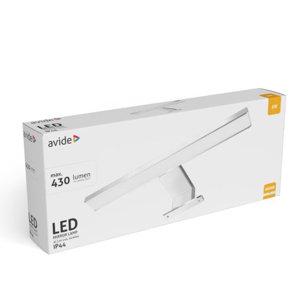 Avide LED Tükörvilágító Lámpa Szögletes Króm Alu 300mm NW 4000K 5W IP44 | BR (SKU:ALML-B30-AC-5W) Tükörvilágító Avide LED Tükörvilágító Lámpa Szögletes Króm Alu 300mm NW 4000K 5W IP44 | BR (SKU:ALML-B30-AC-5W) Tükörvilágító
