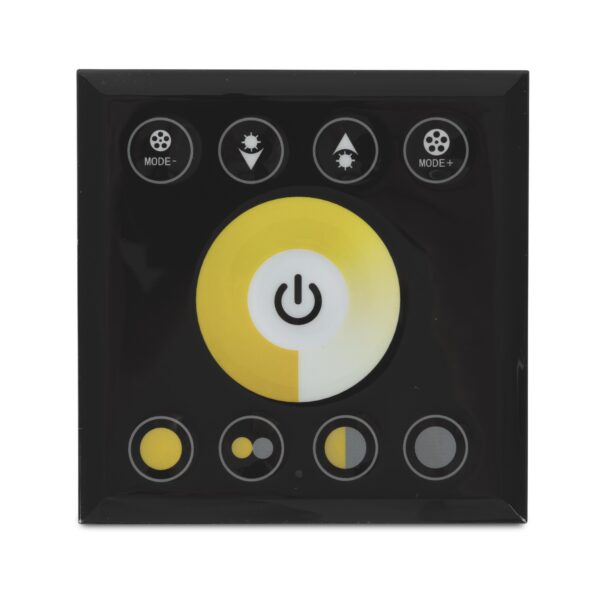 Avide 2 zónás érintőpaneles vezérlő, CCT LED szalaghoz, 2.4G, 5V-24V Fekete | BR (SKU:ALSA-24V-CCTTP-2Z-B) Egyéb