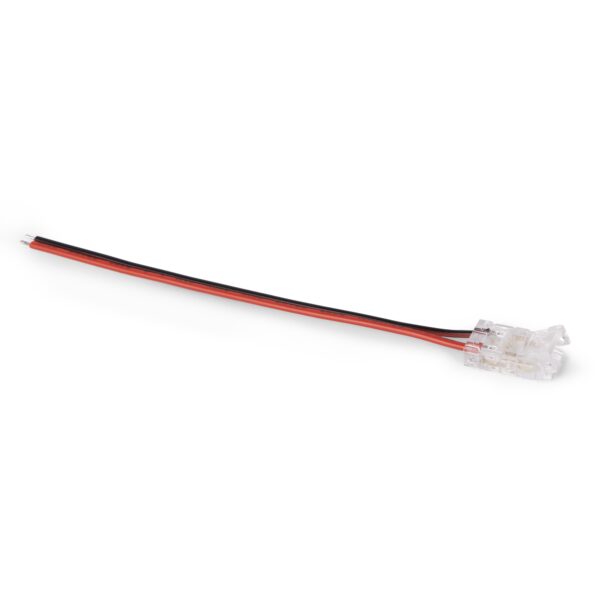 Avide C-LED Szalag 12-24V csatlakozó, forr.mentes, fehér-2eres, 8mm (10 db-os csom.) | BR (SKU:ALSA-BC-2P-COBSMD-8MM-10) Egyszínű
