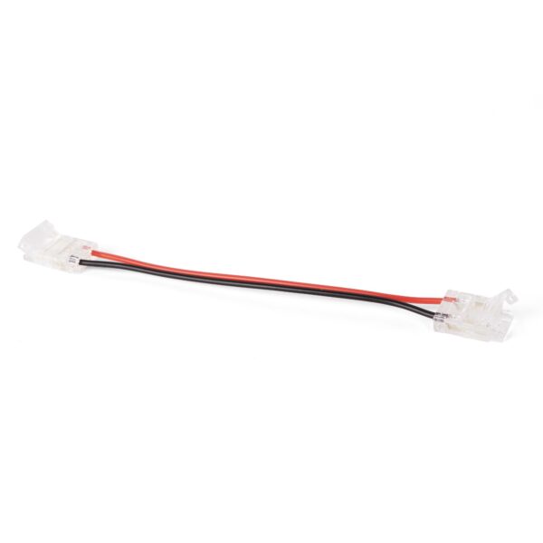 Avide C-LED Szalag 12-24V csatlakozó, forr.mentes, fehér-2eres, 10mm/100mm (10 db-os csom.) | BR (SKU:ALSA-BSC10-2P-COBSMD-10MM-10) Egyszínű