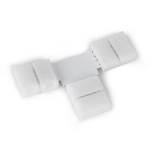 Avide LED Szalag 12-24V T elosztó elem, forr.mentes, RGB-4 eres, 10mm (10 db-os csom.) | BR (SKU:ALSA-TC-4P-5050-10MM-10) RGB