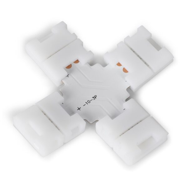 Avide LED Szalag 12-24V X elosztó elem, forr.mentes, CCT-3 eres, 10mm (10 db-os csom.) | BR (SKU:ALSA-XC-3P-2835-10MM-10) CCT