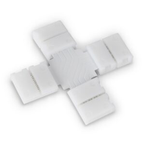 Avide LED Szalag 12-24V X elosztó elem, forr.mentes, RGB-4 eres, 10mm (10 db-os csom.) | BR (SKU:ALSA-XC-4P-5050-10MM-10) RGB