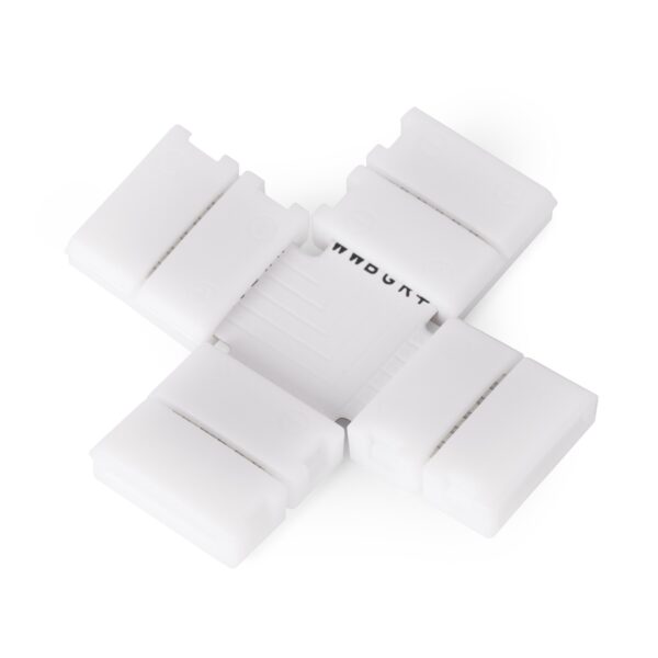 Avide LED Szalag 12-24V X elosztó elem, forr.mentes, RGB+CCT-6 eres, 12mm (10 db-os csom.) | BR (SKU:ALSA-XC-6P-5050-12MM-10) RGB+CCT