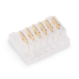 Avide LED Szalag 12-24V csatlakozó, forr.mentes, RGB+CCT-6 eres, 12mm (10 db-os csom.) | BR (SKU:ALSA-C-6P-SMD-12MM-10)