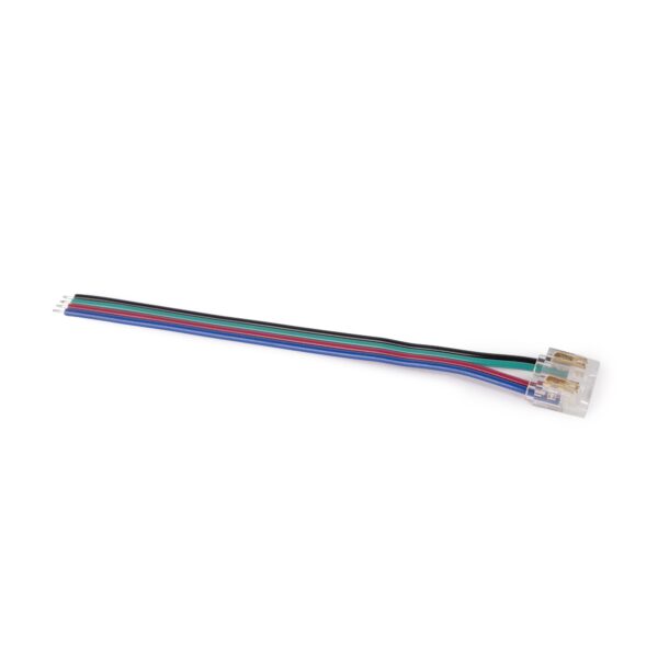 Avide C-LED Szalag 12-24V csatlakozó, forr.mentes, RGB-4 eres, 10mm/100mm (10 db-os csom.) | BR (SKU:ALSA-C10-4P-COB-10MM-10) RGB