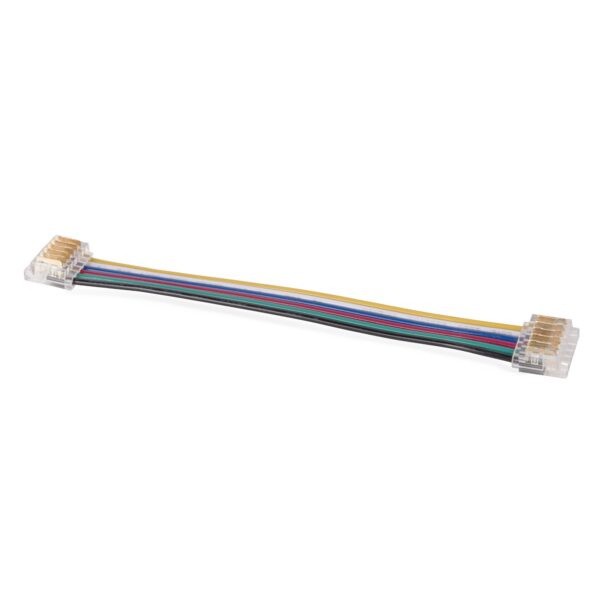 Avide LED Szalag 12-24V toldó, forr.mentes, RGB+CCT-6 eres, 12mm/100mm (10 db-os csom.) | BR (SKU:ALSA-SC10-6P-SMD-12MM-10) RGB+CCT