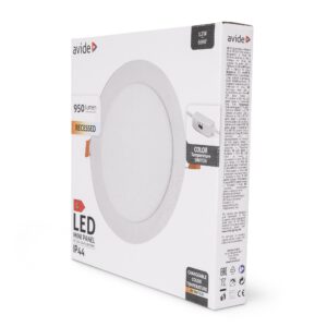 Avide LED Beépíthető Kerek Mennyezeti Lámpa ALU 12W CCT IP44/IP20 | BR (SKU:AMRPCCT-R-12W-ALU44) Kerek