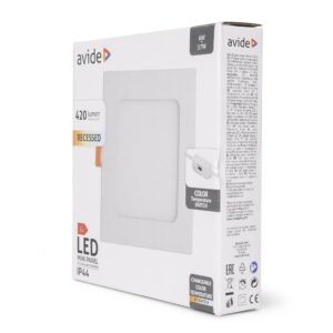 Avide LED Beépíthető Négyzetes Mennyezeti Lámpa ALU 6W CCT IP44/IP20 | BR (SKU:AMRPCCT-S-6W-ALU44) Négyzetes