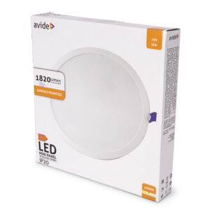 Avide LED Beépíthető Kerek Mennyezeti Lámpa Műanyag 18W NW 4000K | BR (SKU:AMRPNW-R-18W-PC) Kerek