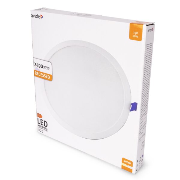 Avide LED Beépíthető Kerek Mennyezeti Lámpa Műanyag 24W NW 4000K | BR (SKU:AMRPNW-R-24W-PC) Egyéb