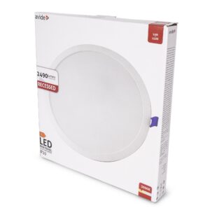 Avide LED Beépíthető Kerek Mennyezeti Lámpa Műanyag 12W WW 3000K | BR (SKU:AMRPWW-R-12W-PC) Kerek
