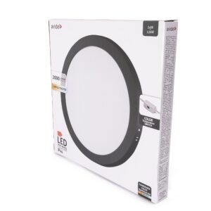 Avide LED Falra Szerelhető Kerek Mennyezeti Lámpa ALU 24W CCT IP44/IP20 Fekete | BR (SKU:AMSMPCCT-R-24W-ALU44-B) Kerek
