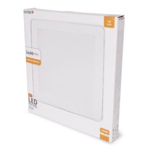 Avide LED Falra Szerelhető Négyzetes Mennyezeti Lámpa Műanyag 24W NW 4000K | BR (SKU:AMSPNW-S-24W-PC) Négyzetes