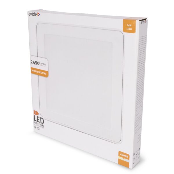 Avide LED Falra Szerelhető Négyzetes Mennyezeti Lámpa Műanyag 24W NW 4000K | BR (SKU:AMSPNW-S-24W-PC) Négyzetes Avide LED Falra Szerelhető Négyzetes Mennyezeti Lámpa Műanyag 24W NW 4000K | BR (SKU:AMSPNW-S-24W-PC) Négyzetes