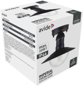 Avide kültéri függeszték lámpa Imperial 1xE27 IP44 Rozsdamentes acél | BR (SKU:AOLHE27-IMP-SN) Falikar