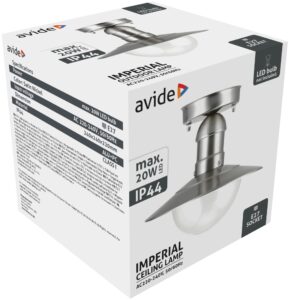 Avide kültéri fali lámpa Imperial 1xE27 IP44 Fekete | BR (SKU:AOLWE27-IMP-B) Falikar