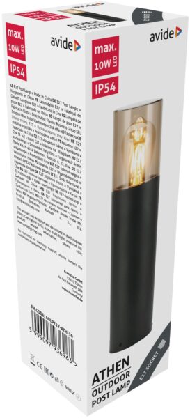Avide kültéri álló lámpa Athen 1xE27 300mm IP54 | BR (SKU:AOLPE27-ATH-30) Kültéri lámpatestek Avide kültéri álló lámpa Athen 1xE27 300mm IP54 | BR (SKU:AOLPE27-ATH-30) Kültéri lámpatestek