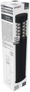 Avide kültéri álló lámpa Boca 1xE27 450mm IP44 Fekete | BR (SKU:AOLPE27-BOC-B)