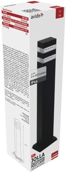 Avide kültéri álló lámpa Jolla LED 2W WW 500mm IP44 Fekete | BR (SKU:AOLPL-JL-WW-B) Kültéri lámpatestek Avide kültéri álló lámpa Jolla LED 2W WW 500mm IP44 Fekete | BR (SKU:AOLPL-JL-WW-B) Kültéri lámpatestek