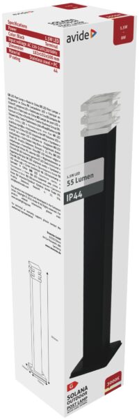 Avide kültéri álló lámpa Solana LED 1.5W WW 500mm IP44 Fekete | BR (SKU:AOLPL-SOL-WW-B) Kültéri lámpatestek Avide kültéri álló lámpa Solana LED 1.5W WW 500mm IP44 Fekete | BR (SKU:AOLPL-SOL-WW-B) Kültéri lámpatestek