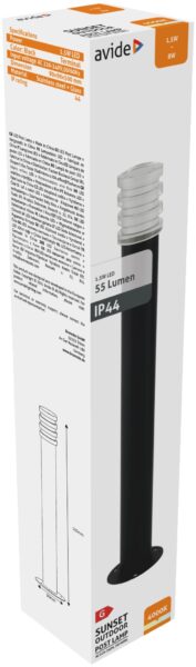 Avide kültéri álló lámpa Sunset LED 1.5W NW 500mm IP44 Black | BR (SKU:AOLPL-SUN-NW-B) Kültéri lámpatestek Avide kültéri álló lámpa Sunset LED 1.5W NW 500mm IP44 Black | BR (SKU:AOLPL-SUN-NW-B) Kültéri lámpatestek
