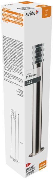 Avide kültéri álló lámpa Sunset LED 1.5W NW 500mm IP44 Szatén Nikkel | BR (SKU:AOLPL-SUN-NW-SN) Kültéri lámpatestek Avide kültéri álló lámpa Sunset LED 1.5W NW 500mm IP44 Szatén Nikkel | BR (SKU:AOLPL-SUN-NW-SN) Kültéri lámpatestek