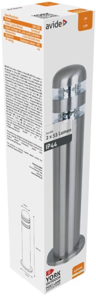 Avide kültéri álló lámpa York LED 2W NW 500mm IP44 Szatén Nikkel | BR (SKU:AOLPL-YK-NW-SN) Kültéri lámpatestek Avide kültéri álló lámpa York LED 2W NW 500mm IP44 Szatén Nikkel | BR (SKU:AOLPL-YK-NW-SN) Kültéri lámpatestek