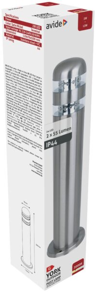 Avide kültéri álló lámpa York LED 2W WW 500mm IP44 Szatén Nikkel | BR (SKU:AOLPL-YK-WW-SN) Álló lámpa Avide kültéri álló lámpa York LED 2W WW 500mm IP44 Szatén Nikkel | BR (SKU:AOLPL-YK-WW-SN) Álló lámpa