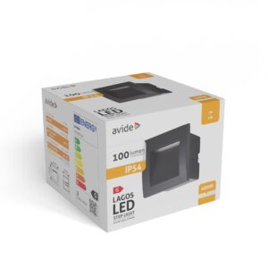 Avide kültéri lépcső lámpa beépíthető Lagos LED 3W NW IP54 90mm | BR (SKU:AOLS3WLED-LAGS) Lépcső lámpa