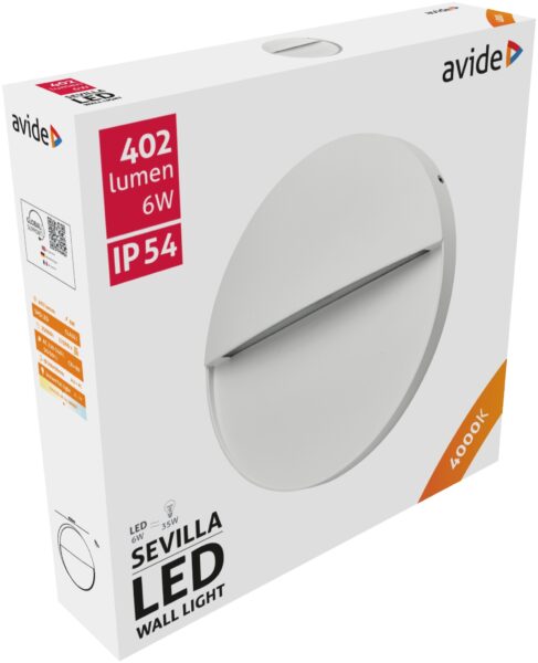 Avide kültéri lépcső lámpa Sevilla LED 6W NW IP54 160mm | BR (SKU:AOLS6WLED-SEV) Lépcső lámpa