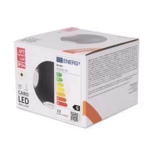 Avide kültéri fali lámpa Cairo 4 irányú LED 12W NW IP54 | BR (SKU:AOLW12WLED-CAIRO) Integrált LED