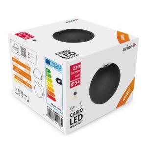 Avide kültéri fali lámpa Cairo 2 irányú LED 6W NW IP54 | BR (SKU:AOLW6WLED-CAI) Integrált LED