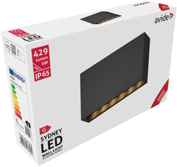Avide kültéri fali lámpa Sydney LED 6W WW IP65 200mm | BR (SKU:AOLW6WW-SYDL) Integrált LED Avide kültéri fali lámpa Sydney LED 6W WW IP65 200mm | BR (SKU:AOLW6WW-SYDL) Integrált LED