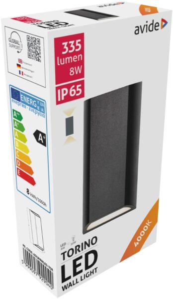 Avide kültéri fali lámpa Torino 2 irányú LED 8W NW IP65 | BR (SKU:AOLW8WLED-TOR) Egyéb Avide kültéri fali lámpa Torino 2 irányú LED 8W NW IP65 | BR (SKU:AOLW8WLED-TOR) Egyéb