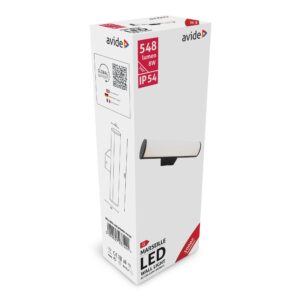 Avide kültéri fali lámpa Marseille Vízszintes LED 8W WW IP54 | BR (SKU:AOLW8WW-MARH) Integrált LED