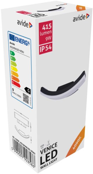 Avide kültéri fali lámpa Venice LED 9W NW IP54 | BR (SKU:AOLW9WLED-VEND) Integrált LED