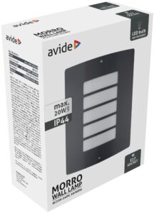 Avide kültéri fali lámpa Morro 1xE27 IP44 Antracit | BR (SKU:AOLWE27-MOR-AN) Betekerhető