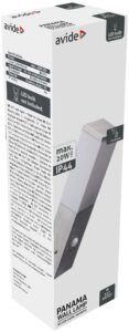 Avide kültéri fali lámpa Panama 1xE27 PIR IP44 Szatén Nikkel | BR (SKU:AOLWE27-PAN-S-SN) Betekerhető