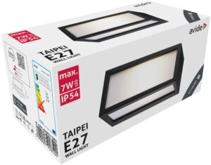 Avide kültéri fali lámpa Taipei 1xE27 IP54 | BR (SKU:AOLWE27-TAIPEI) Betekerhető