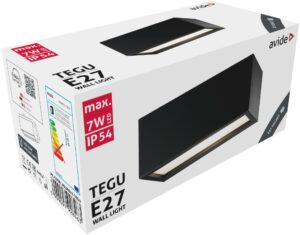 Avide kültéri fali lámpa Tegu 1xE27 IP54 | BR (SKU:AOLWE27-TEGU) Betekerhető