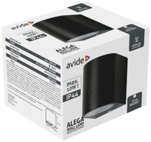 Avide kültéri fali lámpa Alega 2xGU10 IP44 Fekete | BR (SKU:AOLWGU10-ALEGD) Betekerhető