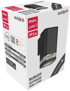 Avide kültéri fali lámpa Burgos 1xGU10 IP54 | BR (SKU:AOLWGU10-BURS) Betekerhető