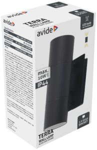 Avide kültéri fali lámpa Terra 2xGU10 IP44 Antracit | BR (SKU:AOLWGU10-TERD-AN) Betekerhető