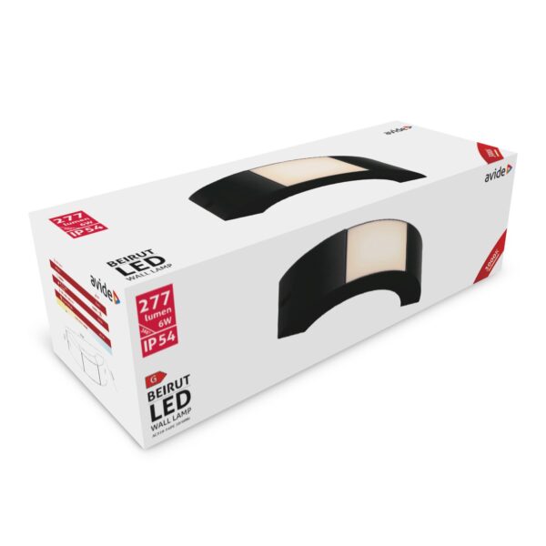Avide kültéri fali lámpa Beirut 6W WW IP54 | BR (SKU:AOLWR6WW-BEI) Integrált LED