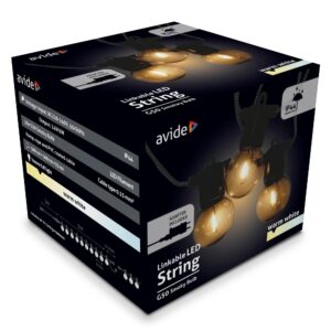 Avide Kültéri Füzér 5m WW Barna Kötél – Füstös – Sorolható | BR (SKU:AOS10LE40BRL-WW) Füzérek